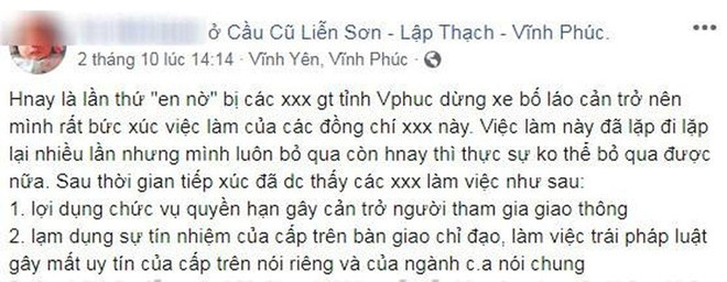 Xác minh tổ CSGT tỉnh Vĩnh Phúc bị người dân tố cản trở, lạm quyền ảnh 1