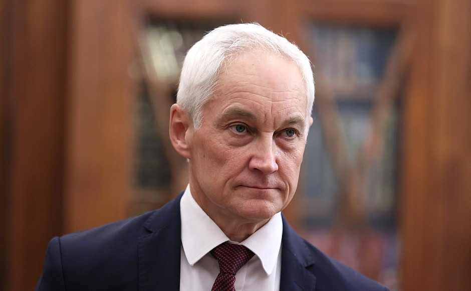 Ông Andrei Belousov - người được Tổng thống Nga Putin đề cử cho vị trí bộ trưởng quốc phòng. Ảnh: Điện Kremlin