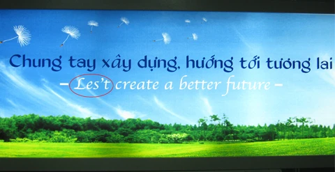 Let's bị viết thành 