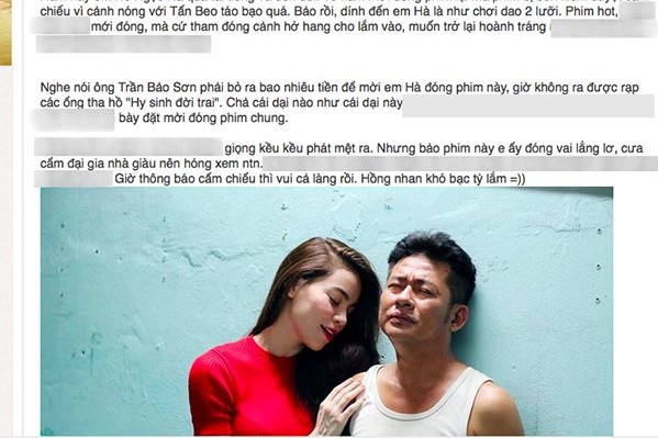 Đoàn phim phản hồi việc bị cấm chiếu vì 'cảnh nóng' của Hà Hồ