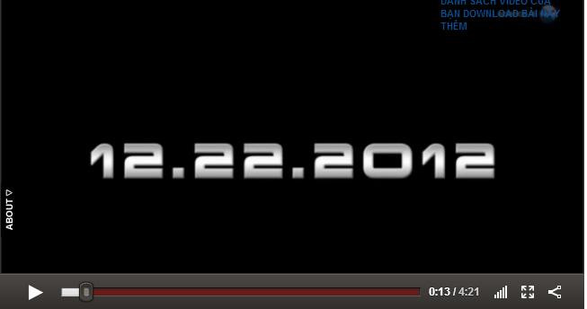 Và lịch phát sóng đoạn video này là vào ngày 22 12 2012