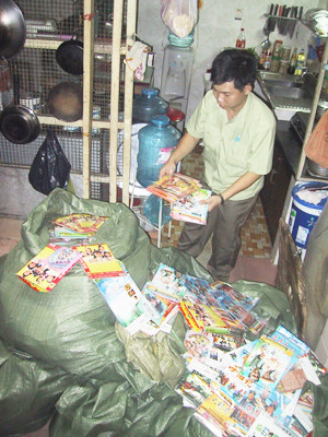 Quản lý thị trường TPHCM phát hiện một vụ băng đĩa lậu Ảnh: L.N