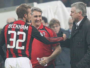 Beckham sẽ có dịp gặp lại ông thầy cũ Carlo Ancelotti