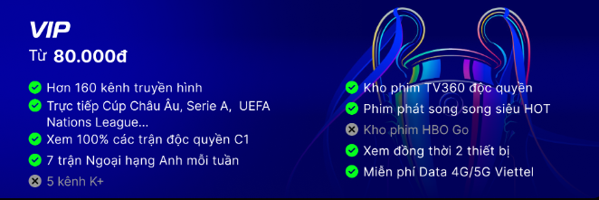 Chính sách chi tiết gói VIP Chính sách chi tiết gói VIP