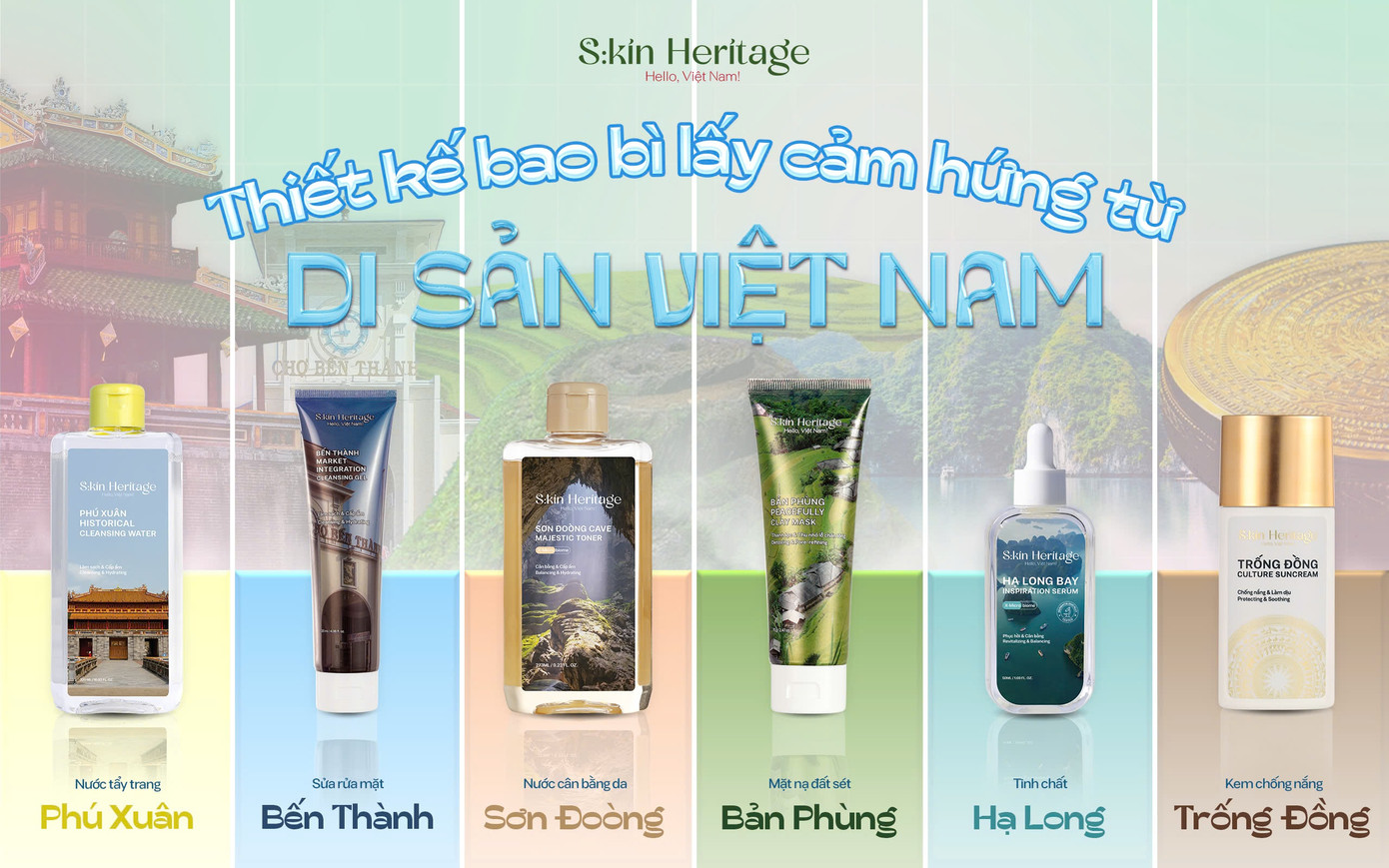 Thiết kế sản phẩm của S:kin Heritage góp phần quảng bá về hình ảnh di sản đất nước