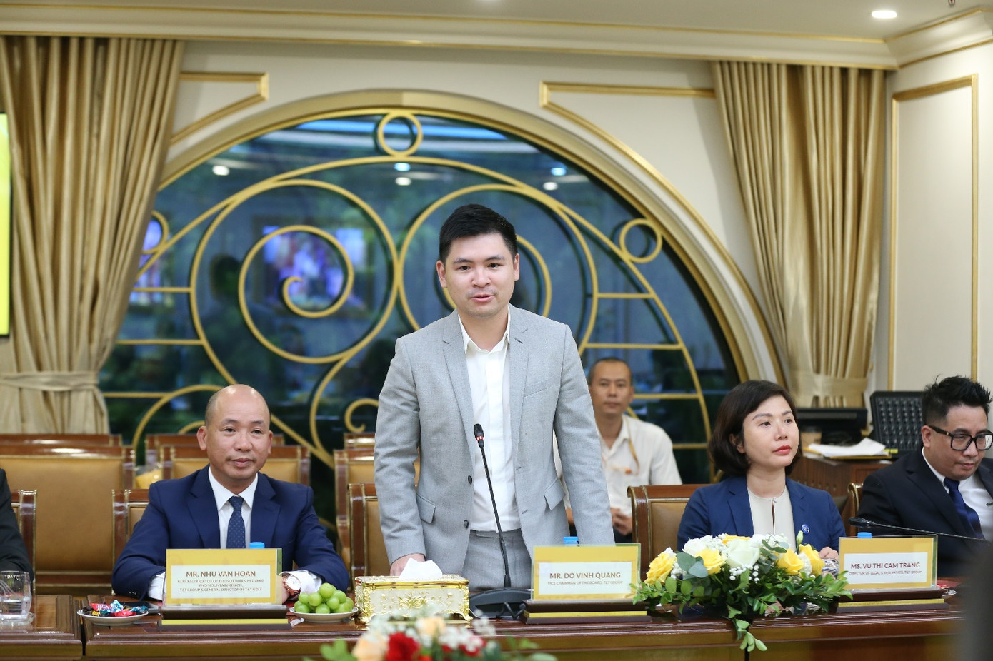 Ông Đỗ Vinh Quang – Phó Chủ tịch HĐQT Tập đoàn T&amp;T phát biểu tại sự kiện