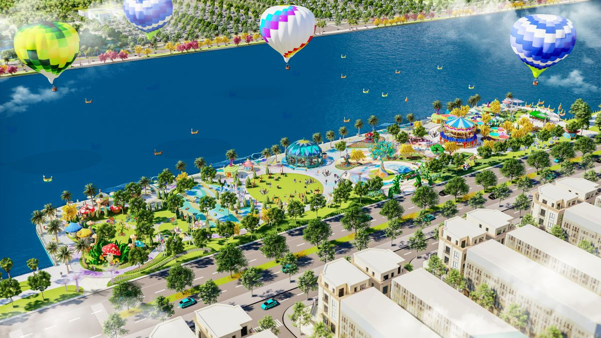 Ở khu vực trung tâm, hồ nước 32ha của Vinhomes Global Gate giúp mang đến không khí trong lành cho cư dân