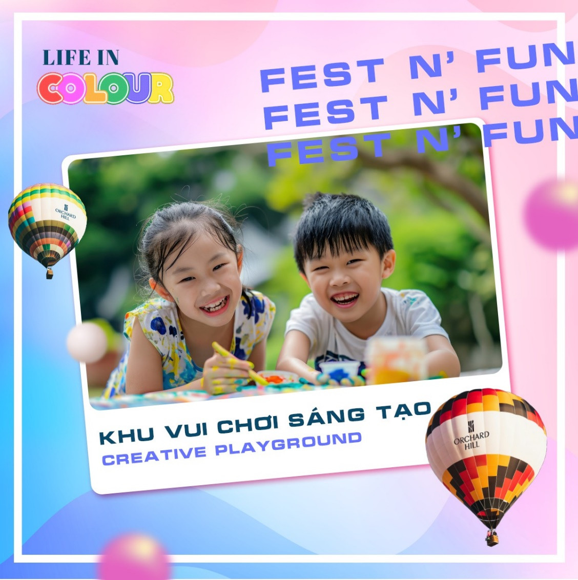 Sáng tạo tại trạm “Sắc màu cảm xúc” (Ảnh: Sycamore)