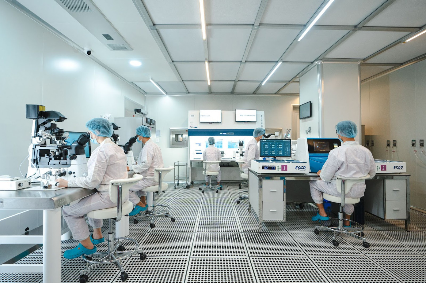 Toàn bộ Lab IVF Phương Châu Sài Gòn đạt chuẩn ISO 5, sạch gấp 10 lần tiêu chuẩn ISO 6 ở Lab IVF thông thường