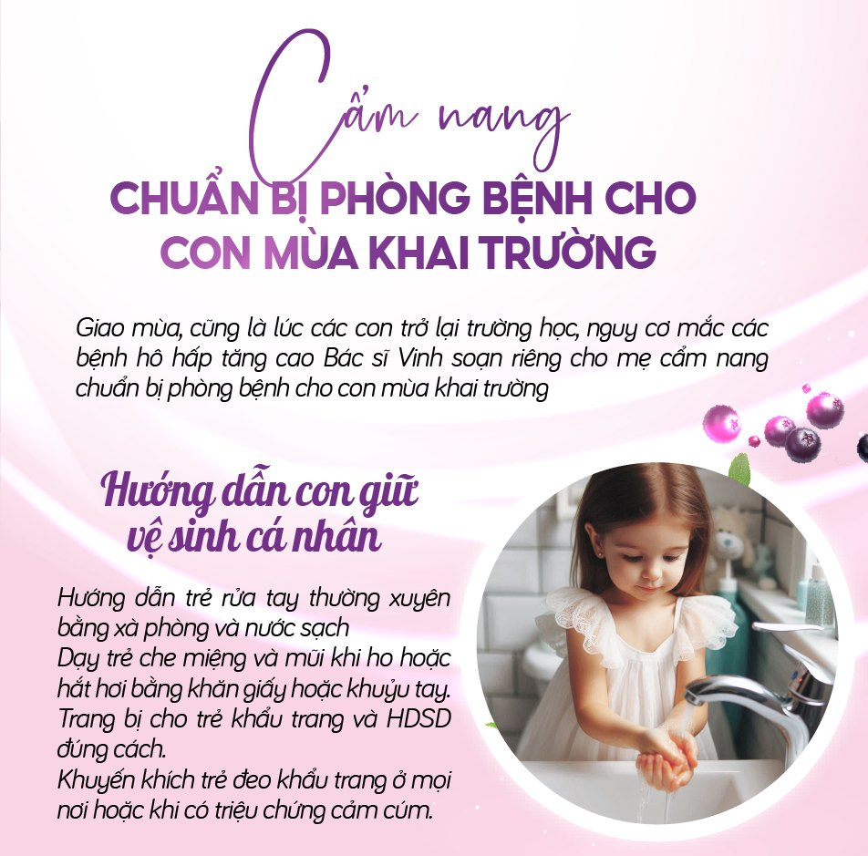 Phụ huynh cần hướng dẫn con giữ vệ sinh cá nhân để phòng tránh lây nhiễm