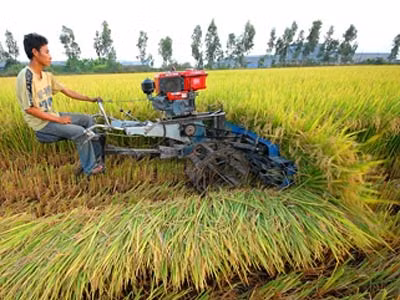 Những thiết bị cơ giới như máy kéo, máy gặt luôn là niềm mơ ước của nhiều nông dân ĐBSCL. Ảnh: N.TRINH