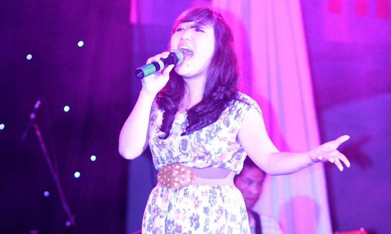 Các thí sinh tự tin thể hiện giọng hát của mình