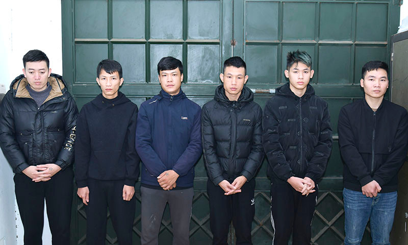 Các đối tượng bị bắt tạm giam trong vụ án.