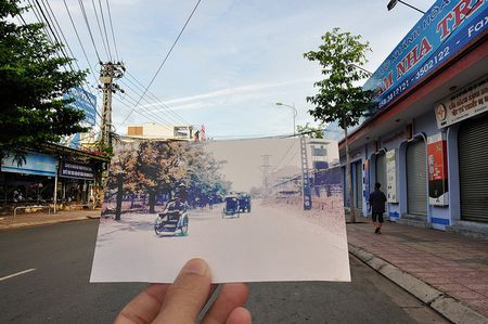 Đường phố Nha Trang năm 1966-1967. Ảnh gốc được chụp bởi Paul Gansky.