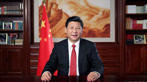 Chủ tịch Trung Quốc Tập Cận Bình phát biểu chúc mừng năm mới. Chủ tịch Trung Quốc Tập Cận Bình phát biểu chúc mừng năm mới