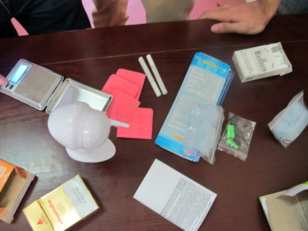 Tang vật bị công an thu giữ. Tang vật bị công an thu giữ