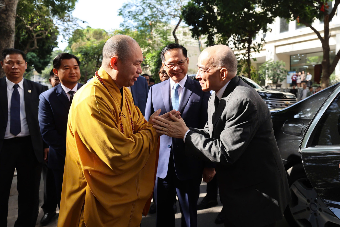 Hoạt động diễn ra nhân chuyến thăm cấp Nhà nước của Quốc vương Campuchia Norodom Sihamoni đến Việt Nam. (Ảnh: Nhật Minh)