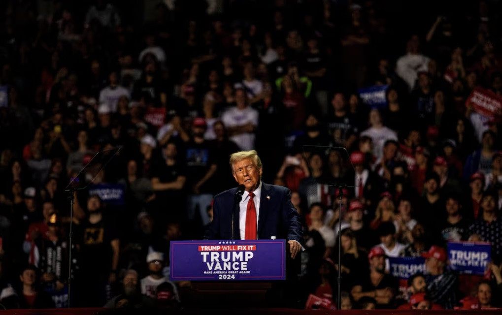 Ông Trump phát biểu ở Grand Rapids, bang Michigan. (Ảnh: Reuters) Ông Trump phát biểu ở Grand Rapids, bang Michigan. (Ảnh: Reuters)