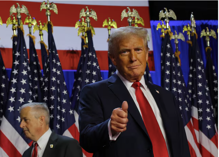 Ông Donald Trump tuyên bố giành chiến thắng trong cuộc bầu cử tổng thống Mỹ 2024. (Ảnh: Reuters) Ông Donald Trump tuyên bố giành chiến thắng trong cuộc bầu cử tổng thống Mỹ 2024. (Ảnh: Reuters)