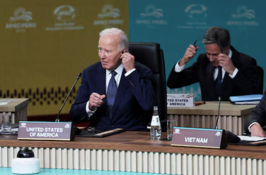 Tổng thống Biden dự thượng đỉnh APEC tại Peru, ngày 15/11. (Ảnh: AP)