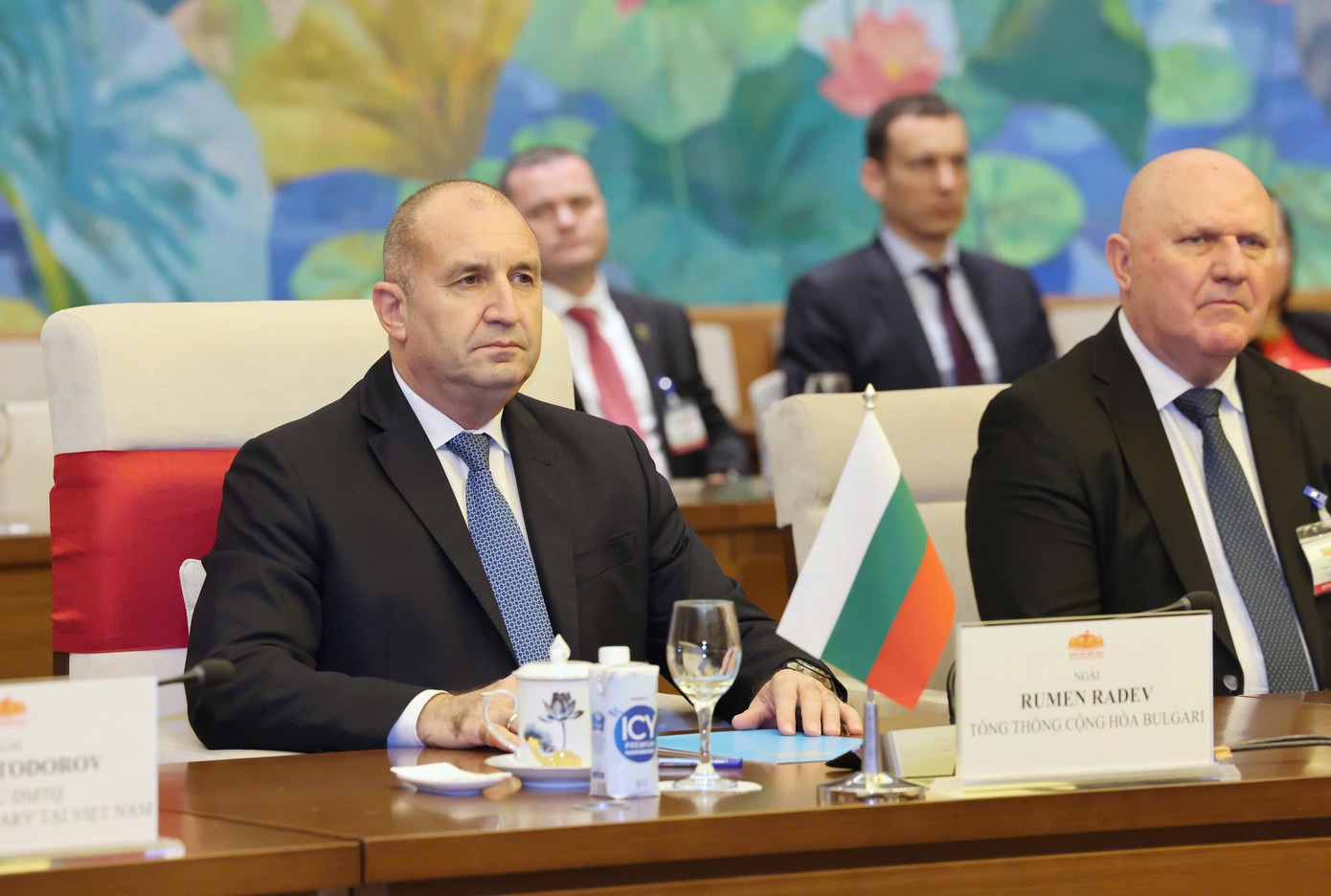 Tổng thống Bulgaria Rumen Radev tại cuộc hội kiến. (Ảnh: Nhật Minh)