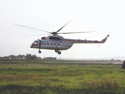 Trực thăng của NSFC sẽ phục vụ khách du ngoạn trên không . Ảnh: Nam Cường Trực thăng của NSFC sẽ phục vụ khách du ngoạn trên không