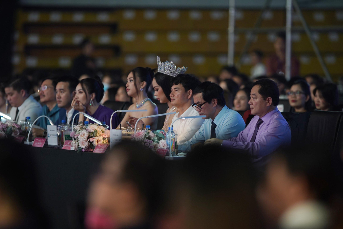 Các thành viên ban giám khảo trong đêm chung khảo Hoa hậu Việt Nam 2022. Ảnh: Phạm Nguyễn.