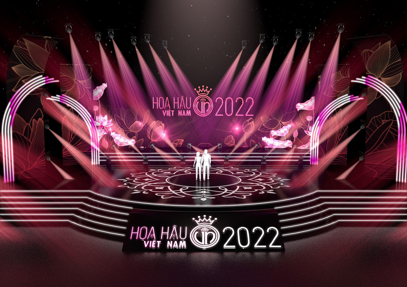 Phối cảnh sân khấu đêm chung khảo Hoa hậu Việt Nam 2022.