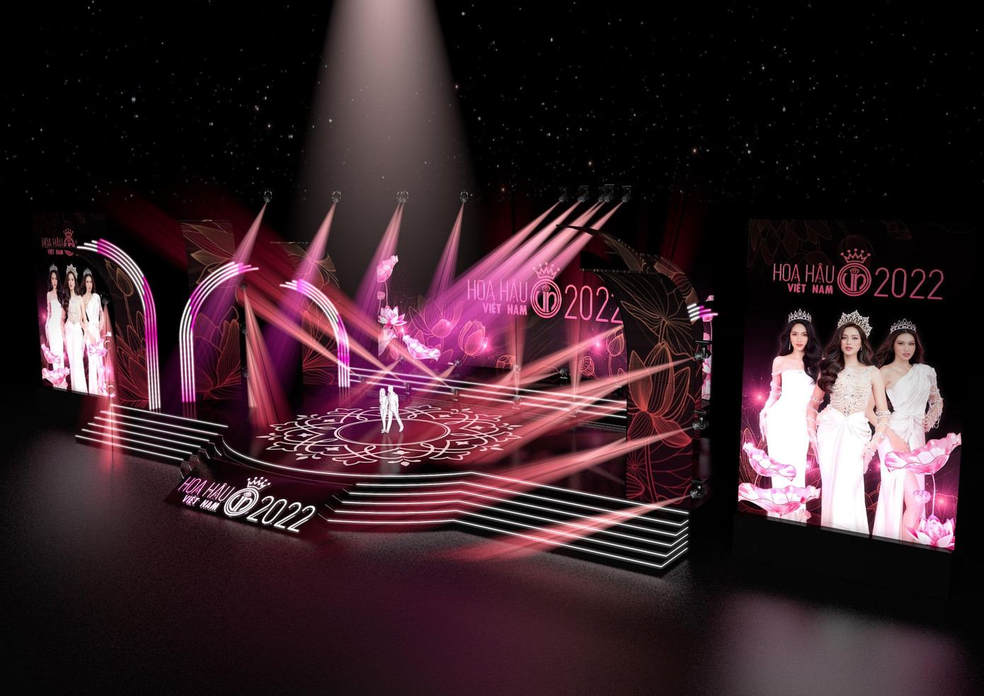 Phối cảnh sân khấu đêm chung khảo Hoa hậu Việt Nam 2022.