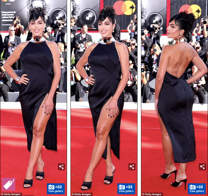 Georgina Rodriguez rạng rỡ đầy lôi cuốn trên thảm đỏ sự kiện.