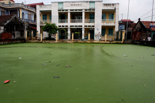 Từ khi chiếc hồ này bị thu hẹp diện tích, các con đường trong làng bị ngập chìm trong nước