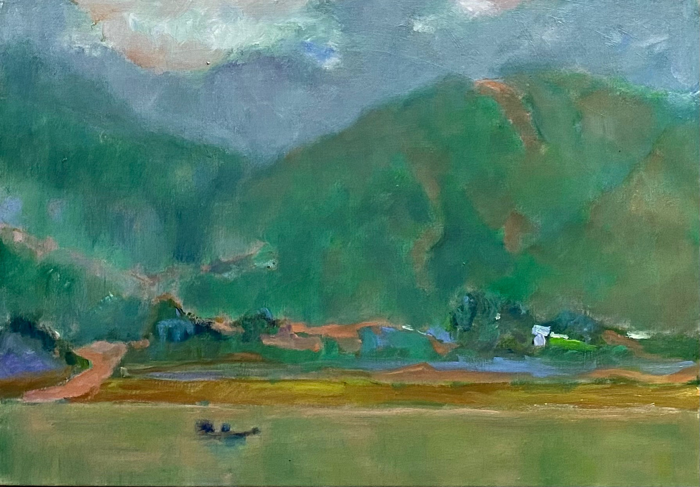 Sông Đà (sơn dầu trên vải) của họa sĩ Phạm Văn Trọng.