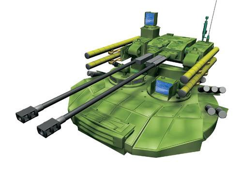 Tổ hợp vũ khí trên xe Terminator (mô phỏng 3D). Tổ hợp vũ khí trên xe Terminator (mô phỏng 3D)