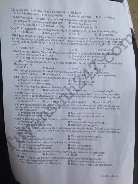 Thi thử THPT quốc gia ở Hà Nội: Đề Khoa học Xã hội gây bất ngờ ảnh 10