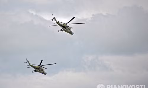 Trực thăng thực hiện nhiệm vụ yểm trợ hỏa lực