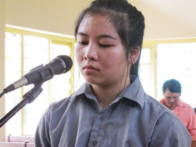 Bị cáo Nguyễn Thị Hoa tại phiên tòa xét xử