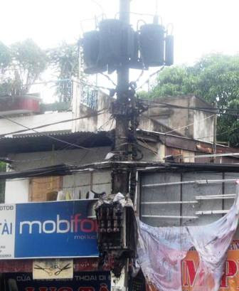 Hiện trường vụ cháy, nổ tại trạm biến áp sáng 14/5