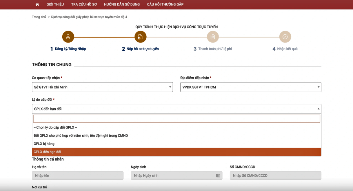Quy trình thực hiện dịch vụ công, đổi giấy phép lái xe. Quy trình thực hiện dịch vụ công, đổi giấy phép lái xe.