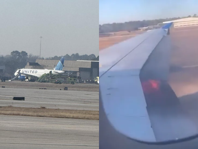 Chuyến bay của United Airlines vừa phải hủy cất cánh khẩn cấp do một động cơ của máy bay bốc cháy dữ dội. Ảnh: Fox 26. Chuyến bay của United Airlines vừa phải hủy cất cánh khẩn cấp do một động cơ của máy bay bốc cháy dữ dội. Ảnh: Fox 26.