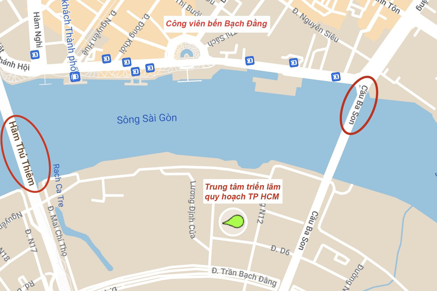 Trung tâm triển lãm quy hoạch TP.HCM nằm trên "khu đất vàng" Thủ Thiêm.