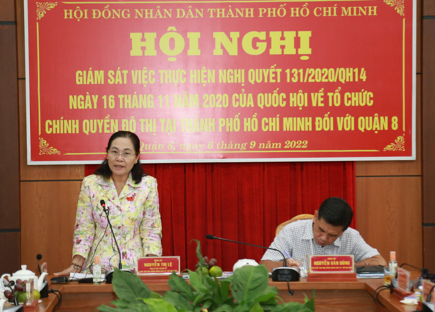 Chủ tịch HĐND TPHCM Nguyễn Thị Lệ kết luận tại buổi giám sát. Ảnh: Ngô Tùng