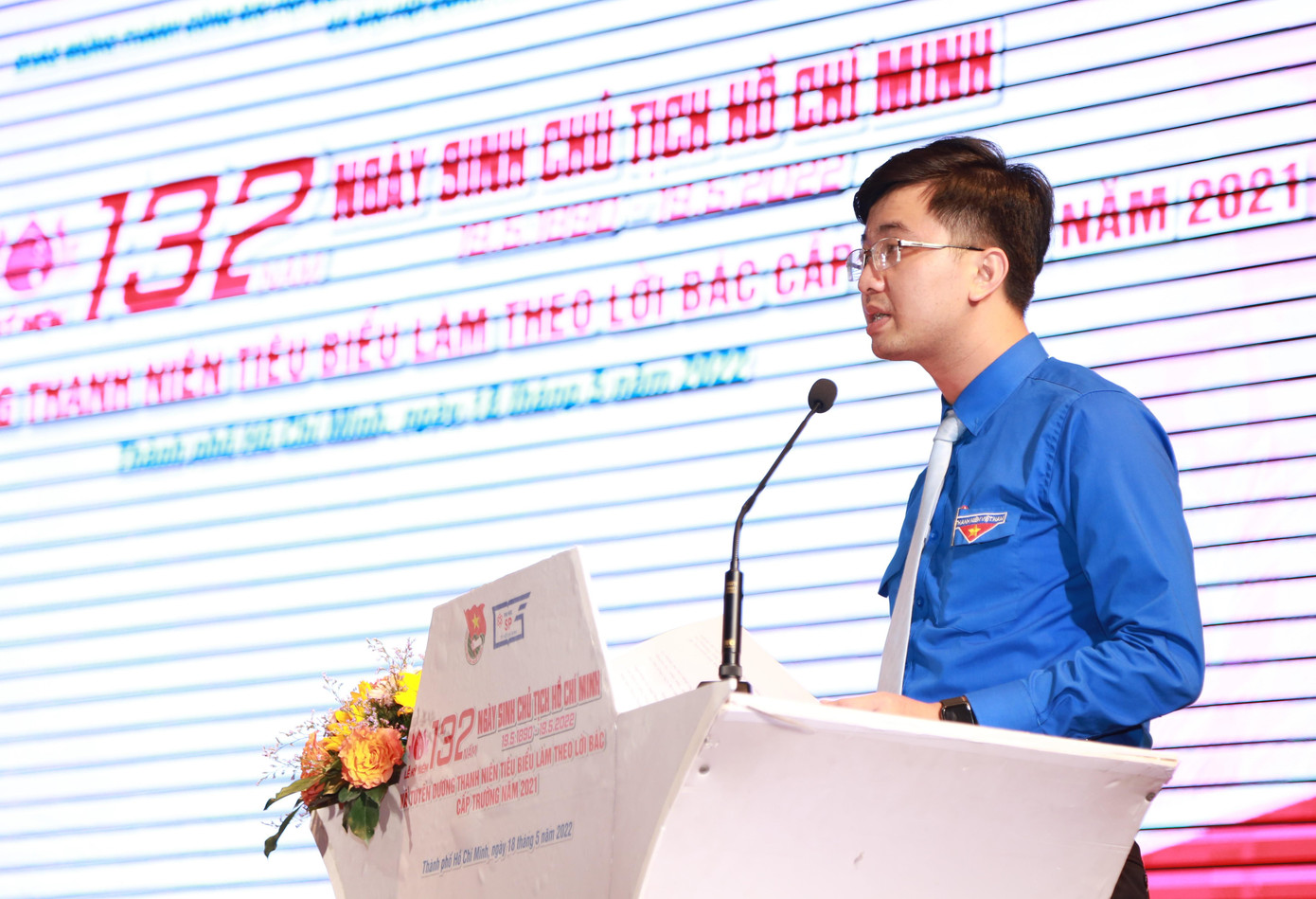 Anh Nguyễn Vũ Hoài Ân nêu một số kết quả sau một năm triển khai thực hiện các nội dung Kết luận số 01 của Bộ Chính trị trong nhà trường - Ảnh: Ngô Tùng Anh Nguyễn Vũ Hoài Ân nêu một số kết quả sau một năm triển khai thực hiện các nội dung Kết luận số 01 của Bộ Chính trị trong nhà trường - Ảnh: Ngô Tùng