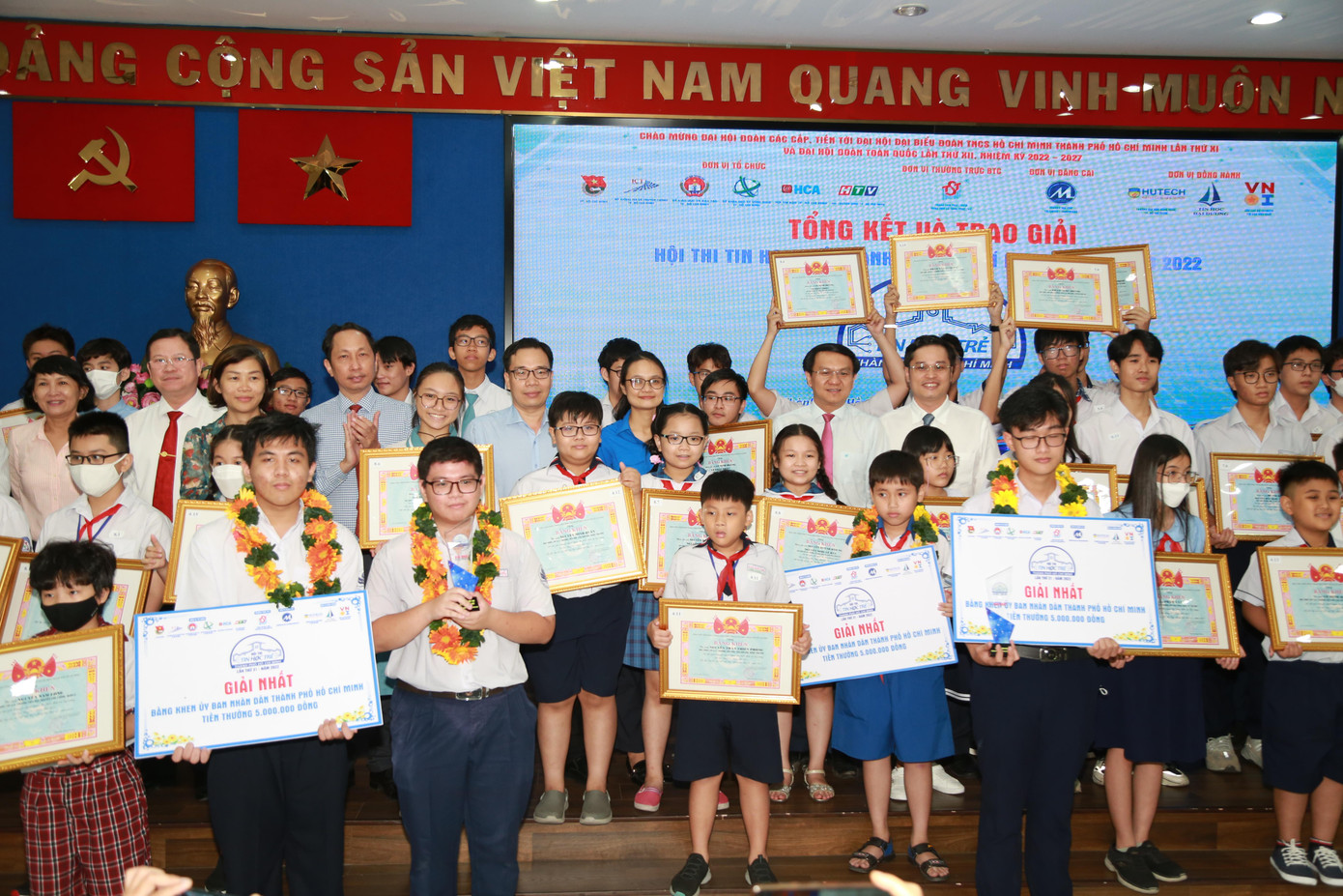 Sau hội thi cấp thành, Ban tổ chức đã chọn ra đội tuyển TPHCM gồm 59 thí sinh xuất sắc nhất tham gia Hội thi Tin học trẻ toàn quốc. Ảnh: Ngô Tùng