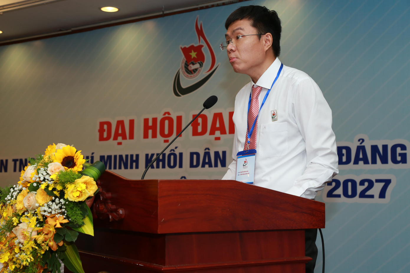 Anh Nguyễn Đăng Khoa phát biểu tại đại hội - Ảnh: Ngô Tùng Anh Nguyễn Đăng Khoa phát biểu tại đại hội - Ảnh: Ngô Tùng