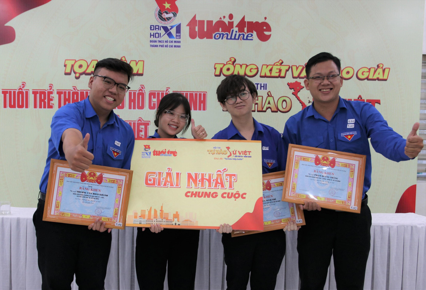 Các thí sinh đoạt giải Nhất hội thi. Các thí sinh đoạt giải Nhất hội thi.