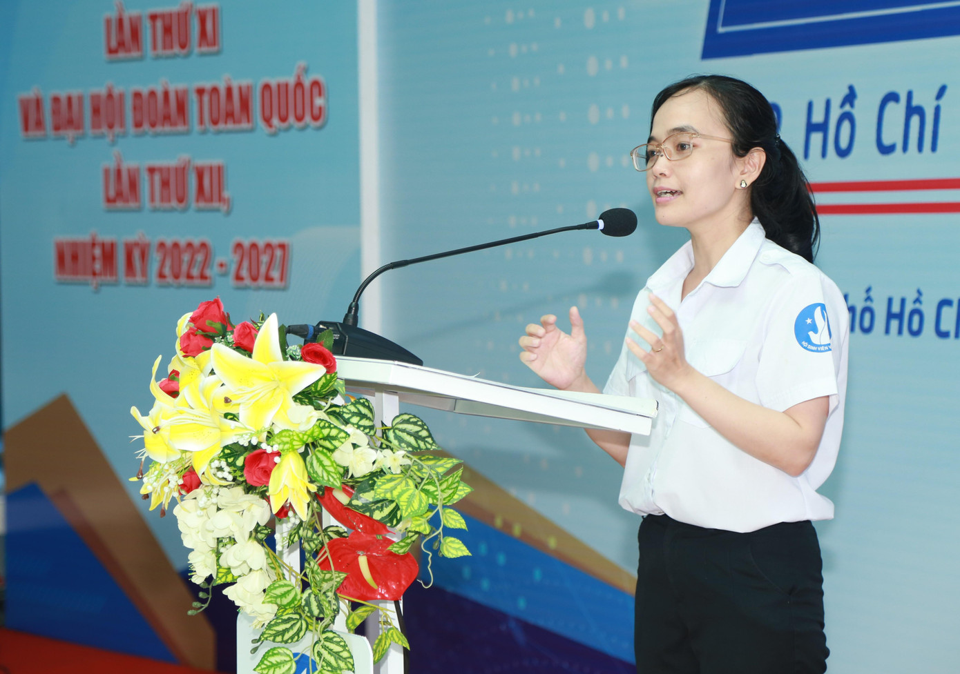 Chị Ông Thị Ngọc Linh chia sẻ một số nét nổi bật tại hội thi lần này.