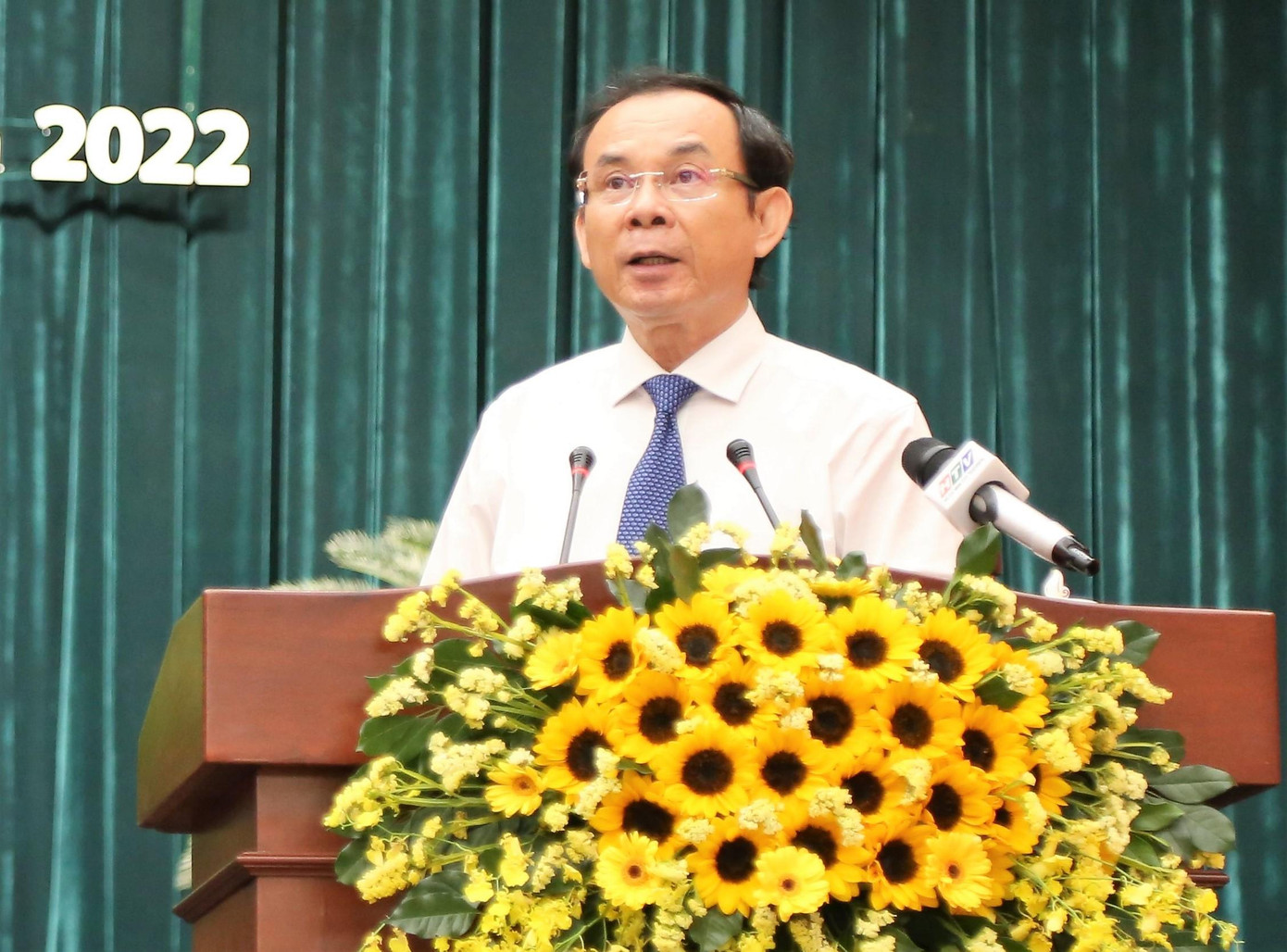 Bí thư Thành ủy TPHCM Nguyễn Văn Nên kết luận hội nghị. Ảnh: Ngô Tùng