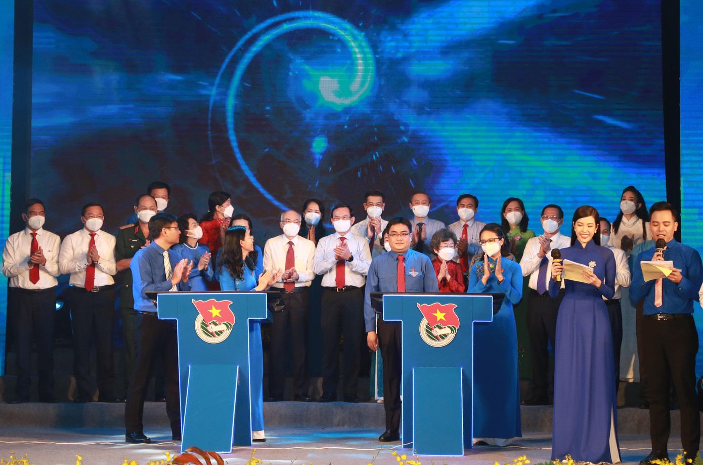 Ban Thường vụ Thành Đoàn TPHCM phát động đợt thi đua “Tự hào thanh niên Thành phố anh hùng” - Ảnh: Ngô Tùng