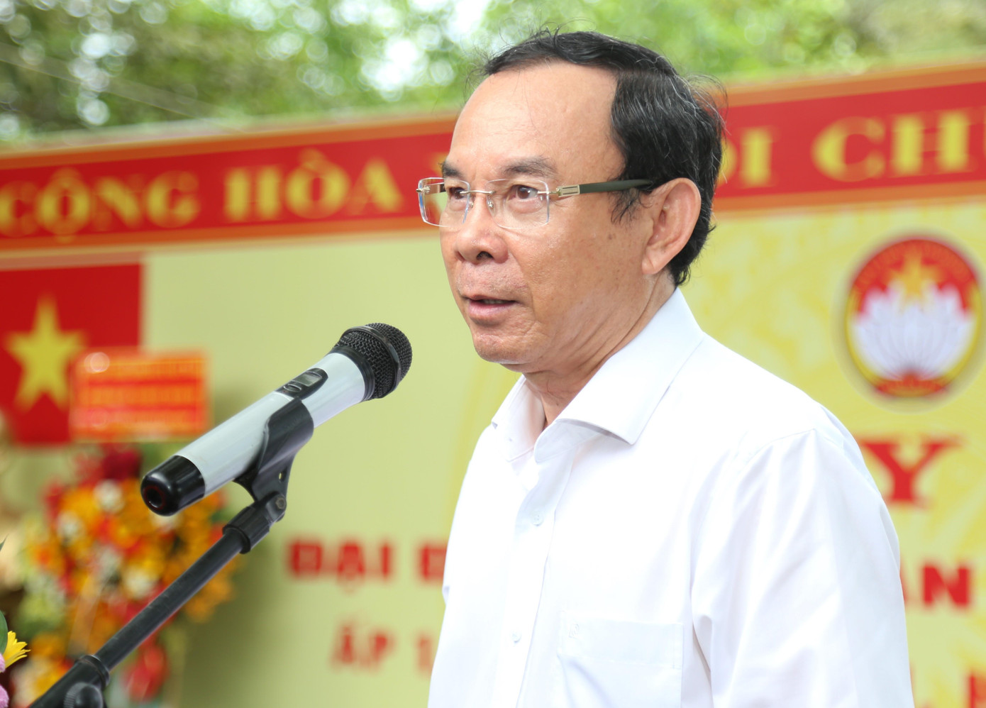 Bí thư Thành ủy TPHCM Nguyễn Văn Nên phát biểu tại chương trình. Ảnh: Ngô Tùng Bí thư Thành ủy TPHCM Nguyễn Văn Nên phát biểu tại chương trình. Ảnh: Ngô Tùng