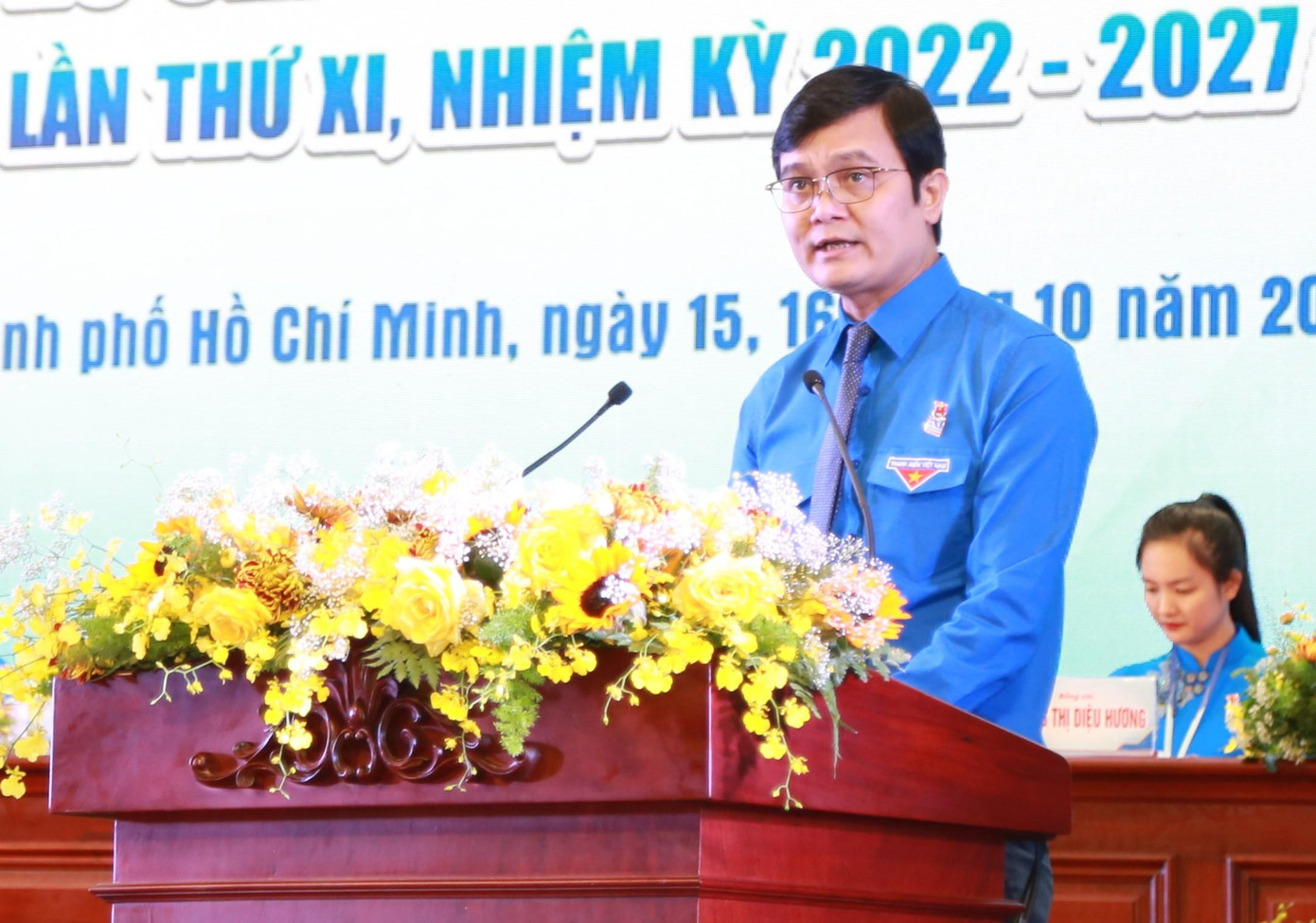 Anh Bùi Quang Huy, Ủy viên dự khuyết Trung ương Đảng, Bí thư thứ nhất Trung ương Đoàn phát biểu chỉ đạo Anh Bùi Quang Huy, Ủy viên dự khuyết Trung ương Đảng, Bí thư thứ nhất Trung ương Đoàn phát biểu chỉ đạo